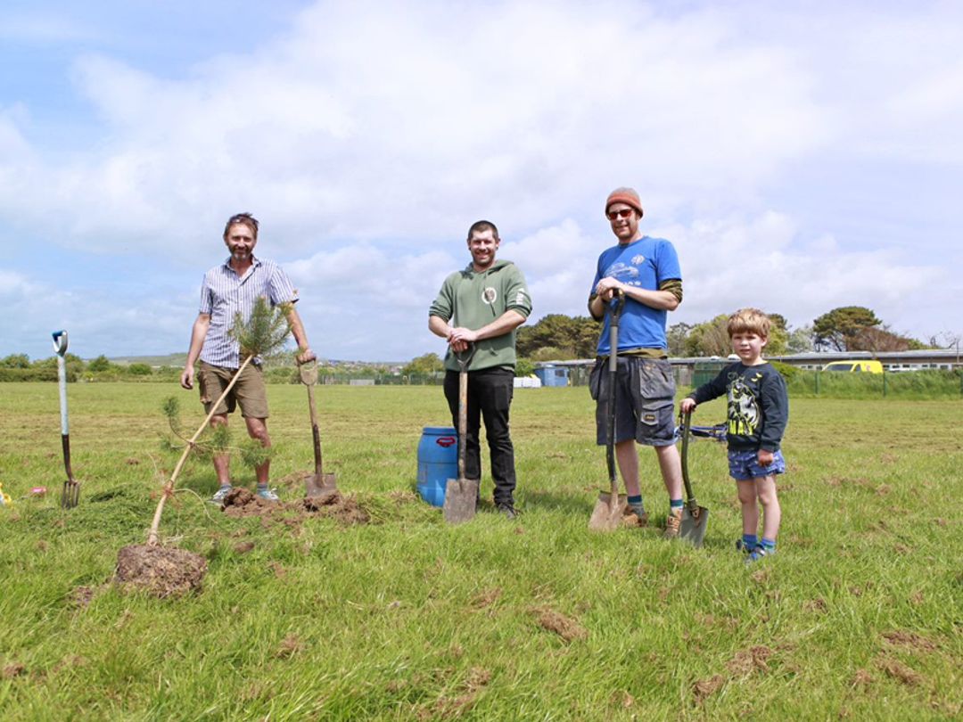 The More Trees Please community team planting an ambulance of trees at Dogs Trust Shoreham