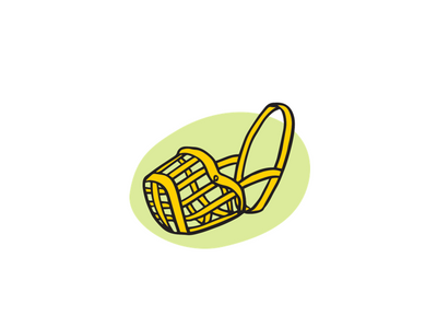 Illustration of a yellow muzzle