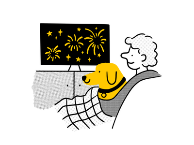 Supporting your dog during fireworks 