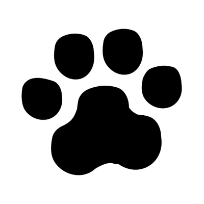 Black paw print icon.