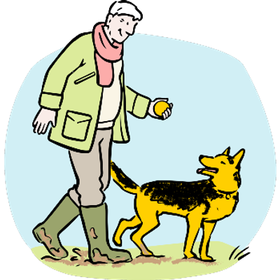 Illustration of muddy walks outside