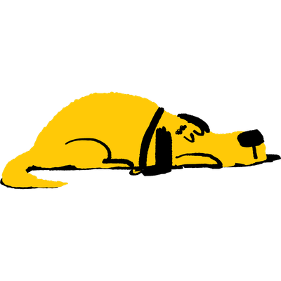 Illustration of sleeping dog