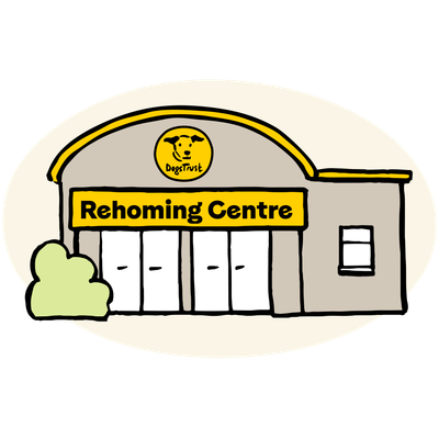 Illustration of a Dogs Trust rehoming centre
