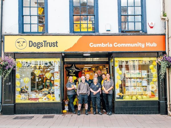 The team celebrates the opening of our first ever community hub in Cumbria
