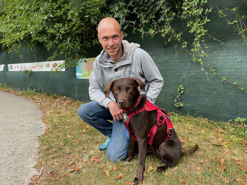 Assistance dog with a veteran