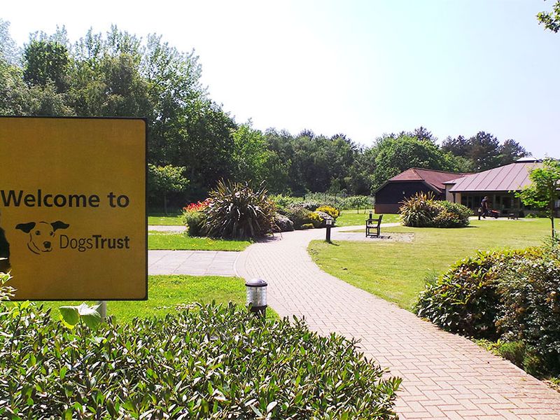 Canterbury Rehoming Centre exterior with welcome sign.