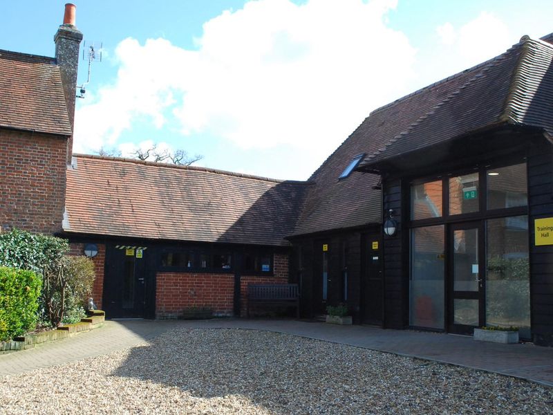 Newbury Rehoming Centre exteriorbuilding at the training barn entrance.