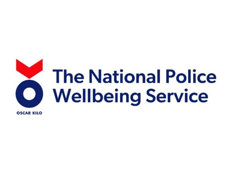 The Oscar Kilo National Police Wellbeing Service Logo with navy writing