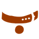 an illustration of a dog collar in a reddy brown colour