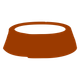 illustration of a dog bowl in a reddy brown colour