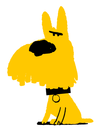 Illustrated dogs waiting to be sponsored